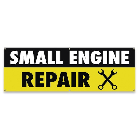 Small Engine Repair Banner Concession Stand Food Truck Single Sided